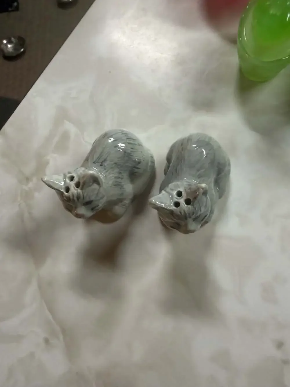 Set of Adorable Vintage Kitty Cat Salt and Pepper Shakers Straight From Grandmas